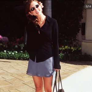 Enduring Kairos The Chèrie skirt - Oceano Blue Grey Mini L Y2K